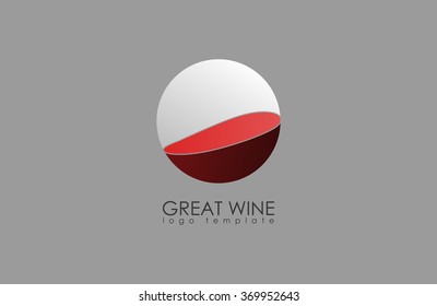 Wine logo. Alcohol logo. Red creative logo