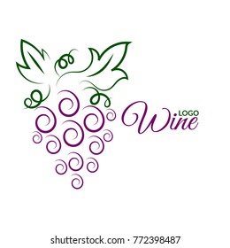 wine logo design  on white background eps 10 