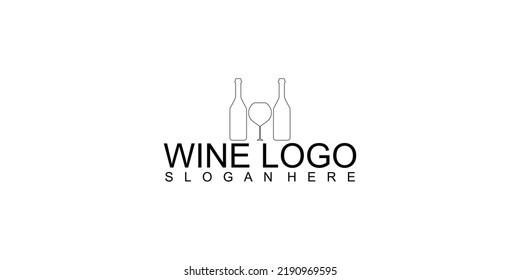 Diseño de logotipo de vino con estilo