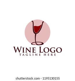 Wine Bar Logo Template Red White Stock Vector (Royalty Free) 486047545 ...