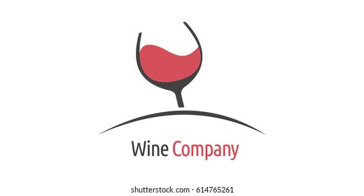 Wine logo design template. Brand, icon, badge or label for winery, Vineyard or company. Creative Concept vector. 