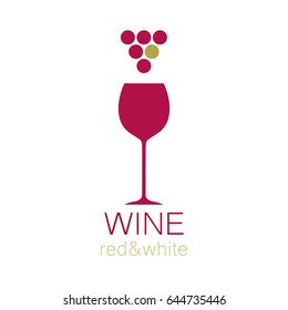 Wine logo design template. Design idea for badge and label element for wine. 