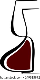 Wine logo design template. Sketch glass and decanter. Vector illustration