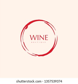 Wine logo design template. Vector illustration of icon