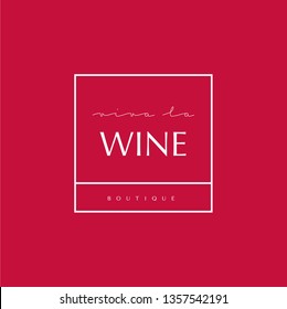 Wine logo design template. Vector illustration of icon