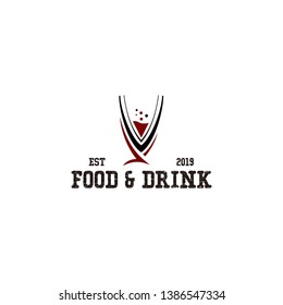 Wine logo design template. Vector illustration of icon - Vector