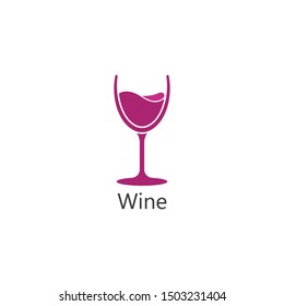 Wine logo design template. Vector illustration of icon