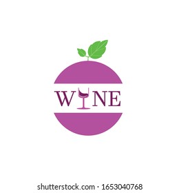 Wine logo design template. Vector illustration of icon