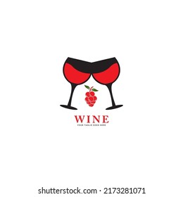 Wine logo design template. Vector illustration of icon
