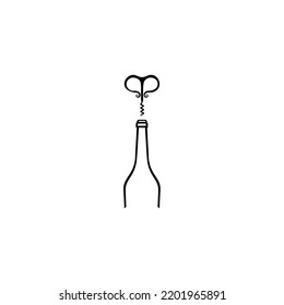 Wine logo design template. Vector icon for restaurant menu.