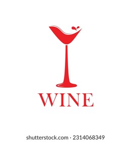 Wine logo design template Vector illustration