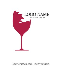 Wine logo design template. Vector illustration of icon