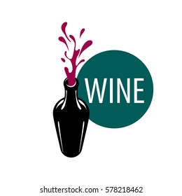 Wine logo design template. Vector illustration of icon