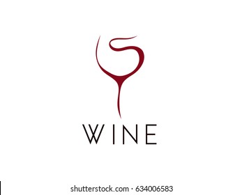 Wine Bar Logo Template Red White Stock Vector (Royalty Free) 631859786