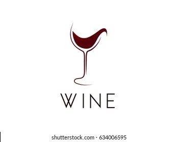 Wine Logo Design Template Vector Illustration Stock Vector (Royalty ...