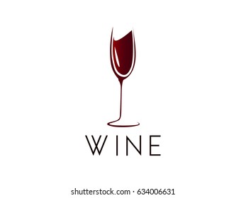 Wine logo design template. Vector illustration of icon
