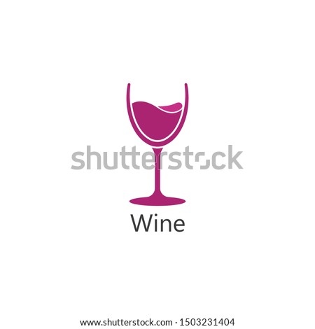 Wine logo design template. Vector illustration of icon