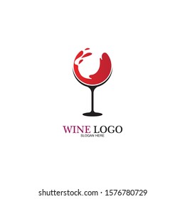 Wine logo design template.vector illustration of icon-vector