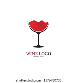 Wine logo design template.vector illustration of icon-vector