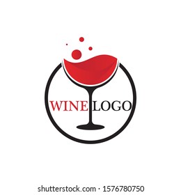 Wine logo design template.vector illustration of icon-vector
