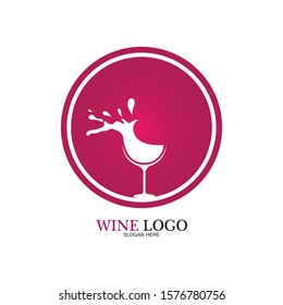 Wine logo design template.vector illustration of icon-vector