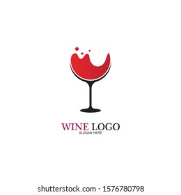 Wine logo design template.vector illustration of icon-vector