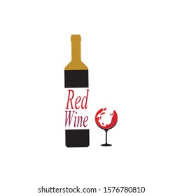 Wine logo design template.vector illustration of icon-vector