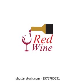 Wine logo design template.vector illustration of icon-vector