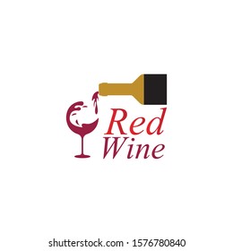 Wine logo design template.vector illustration of icon-vector
