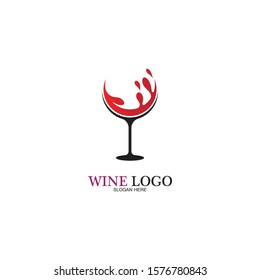 Wine logo design template.vector illustration of icon-vector