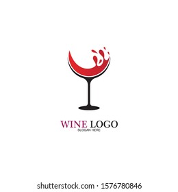 Wine logo design template.vector illustration of icon-vector