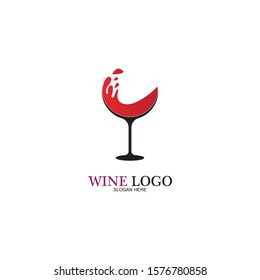 Wine logo design template.vector illustration of icon-vector