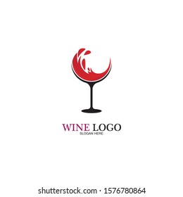 Wine logo design template.vector illustration of icon-vector