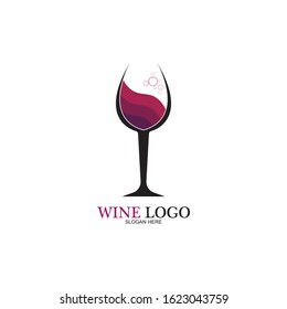 Wine logo design template.vector illustration of icon-vector