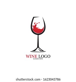 Wine logo design template.vector illustration of icon-vector