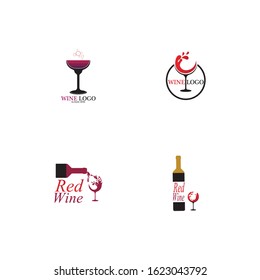 Wine logo design template.vector illustration of icon-vector