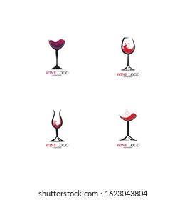 Wine logo design template.vector illustration of icon-vector