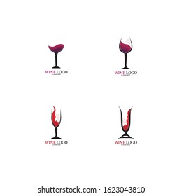 Wine logo design template.vector illustration of icon-vector