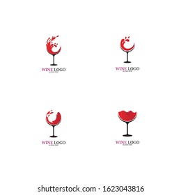 Wine logo design template.vector illustration of icon-vector