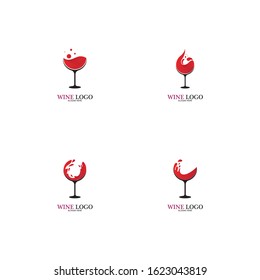 Wine logo design template.vector illustration of icon-vector