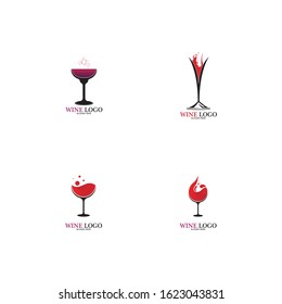 Wine logo design template.vector illustration of icon-vector