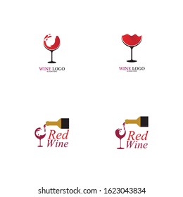 Wine logo design template.vector illustration of icon-vector