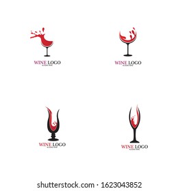 Wine logo design template.vector illustration of icon-vector