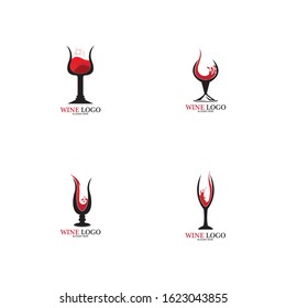 Wine logo design template.vector illustration of icon-vector