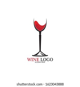 Wine logo design template.vector illustration of icon-vector