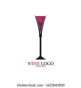 Wine logo design template.vector illustration of icon-vector