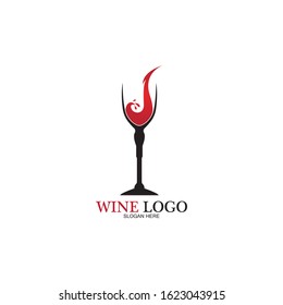 Wine logo design template.vector illustration of icon-vector