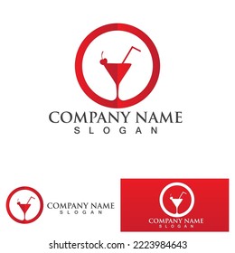 Plantilla de diseño de logotipo de vino.ilustración vectorial del vector de icono