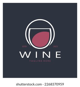 Wine logo design template.vector illustration of icon-vector