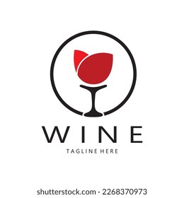 Wine logo design template.vector illustration of icon-vector